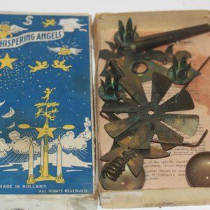 Vintage The Whispering Angels Candle Holder  Original box